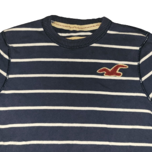 Hollister 2Pc Mens Striped Shirts Bundle Value Pack Long Sleeve Blue Size Small - Picture 4 of 10